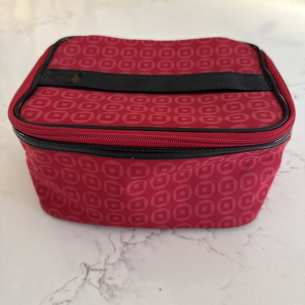 Lancôme Geometric Print Makeup‎ Bag 8x6x4 Glam Travel Cosmetic Case